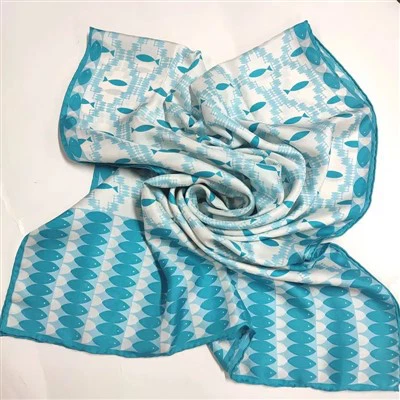 Foulard en soie oblong personnalisé à impression numérique